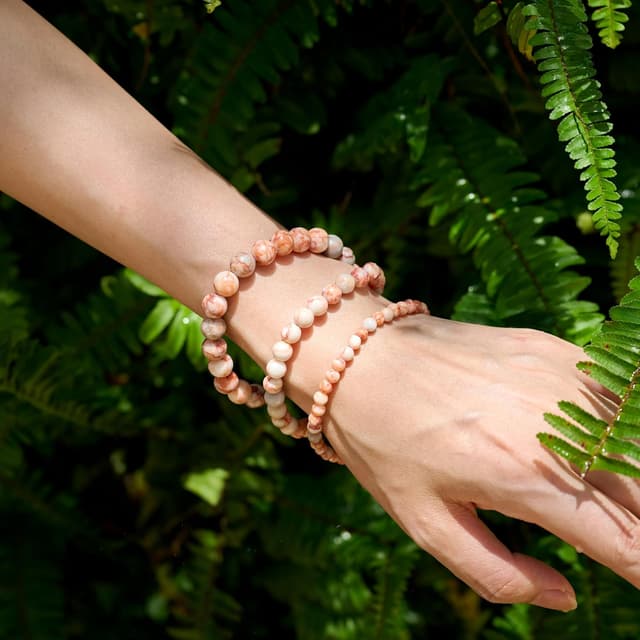 Detalle de Bivei Braccialetto di Cristallo da donna con perle naturali 4 mm elastico