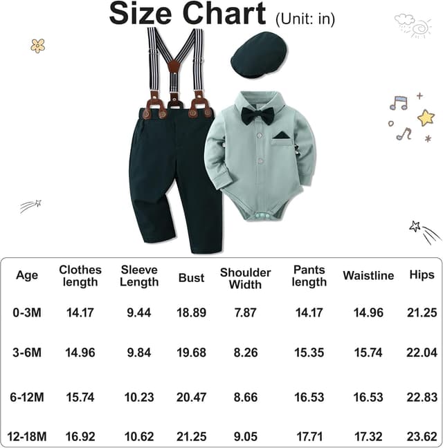 Thumbnail 5 de Amissz Baby Jungen Gentleman Anzug 0-18 Monate