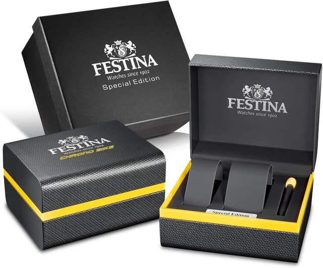 Thumbnail 6 de Festina Herren-Uhr analog F20673/2 Chronograph – schwarzer Edelstahl (316L), Quarz, Mineralglas, 10 ATM