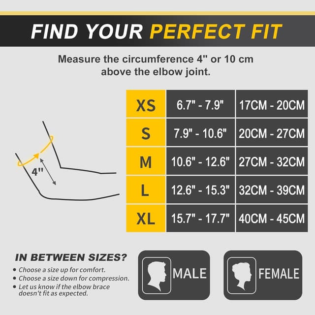Detalle 2 de CAMBIVO Tutore epicondilite a compressione per gomito (gamitiera) per tennis, golf e fitness