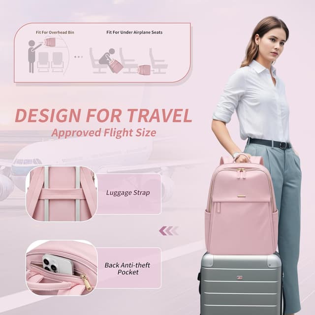 Thumbnail 6 de GOLF SUPAGS Mochila Casual Rosa para Trabajo y Viaje