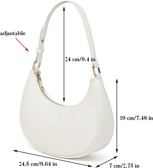 Detalle de Barabum Retro Classic Hobo Clutch Shoulder Tote with Zipper Closure (Women’s)