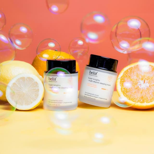 Detalle de belif Super Knights Multi Vitamin Sleeping Mask — masque de nuit pour peau déshydratée (75 ml)