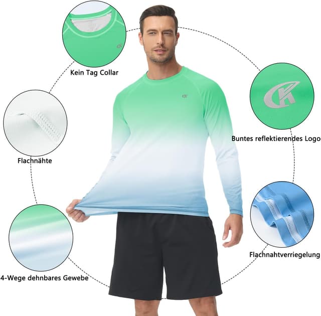 Thumbnail 6 de Huayuzh Rashguard UV Langarmshirt für Herren