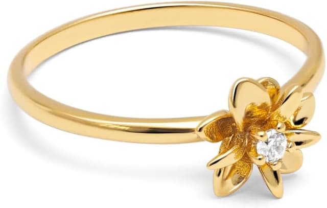 Imagen de SINGULARU Anello Gardenia in ottone placcato oro 18kt, misura 10–18 💍 en OfertitasTOP