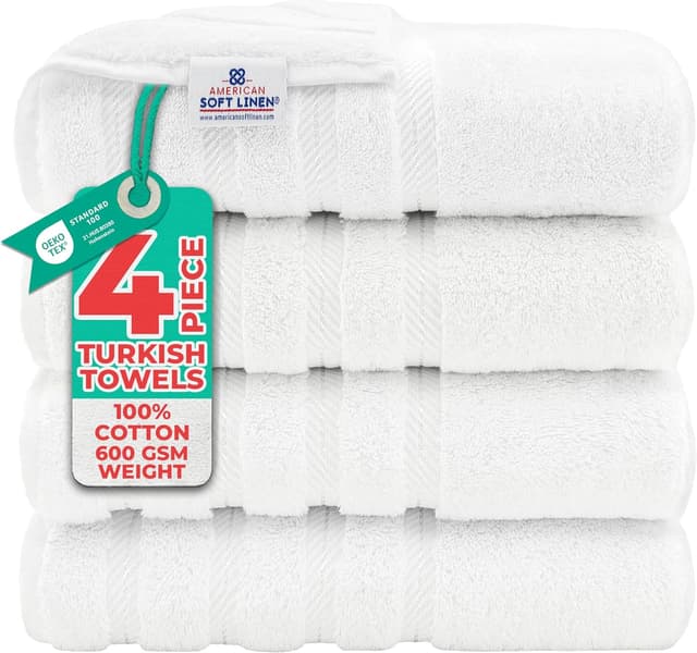 Detalle de American Soft Linen bath towel set 600 GSM