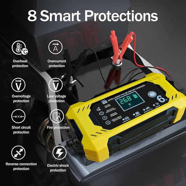 Thumbnail 4 de YOYOPOW Caricabatterie 12V 6A per auto e moto