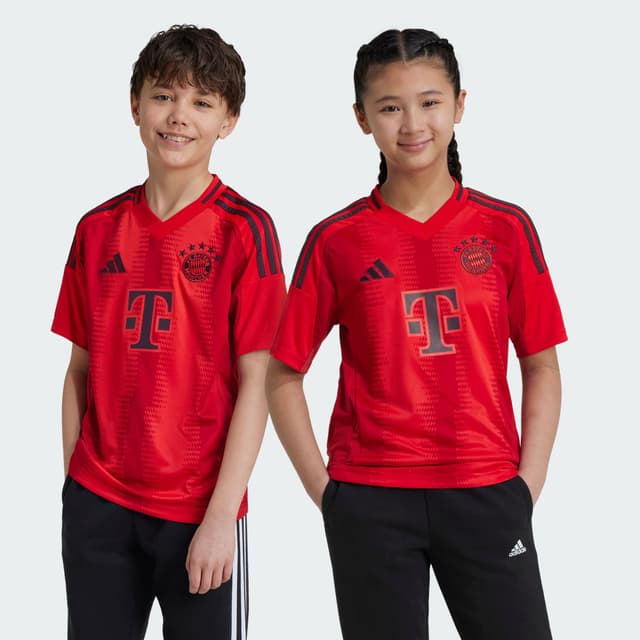 Detalle de Camiseta primera equipación FC Bayern 24/25 Adidas para adolescentes (roja)