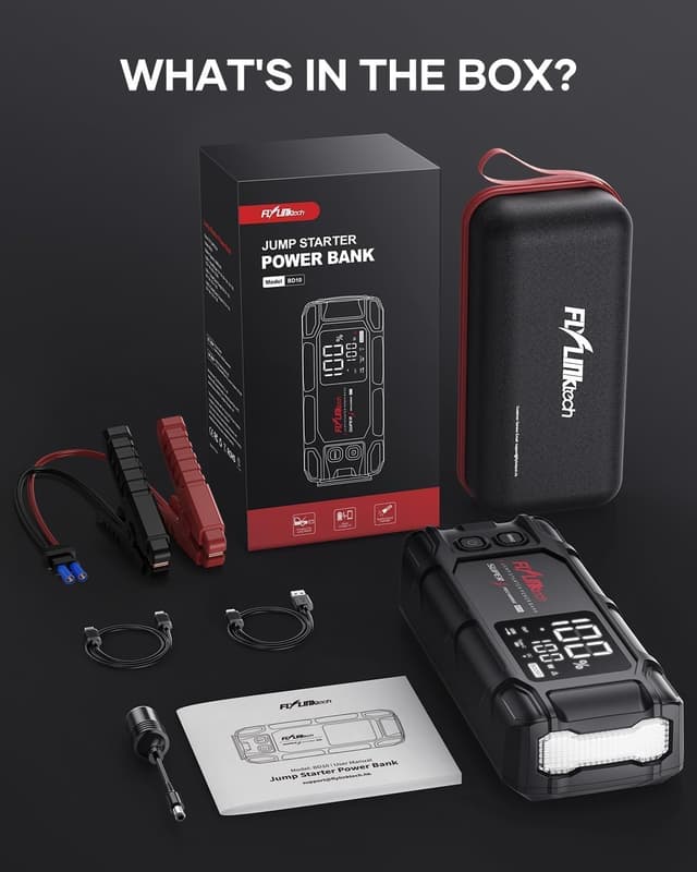 Thumbnail 6 de FLYLINKTECH BD10 26800mAh 8000A Car Jump Starter