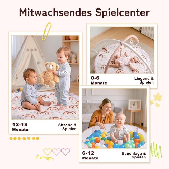 Detalle de Mallify Baby-Spielbogen 6-in-1 XL