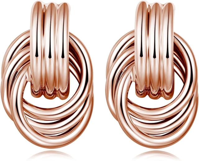 Imagen de LILIE&WHITE Orecchini Cerchio Multiplo Oro Rosa en OfertitasTOP