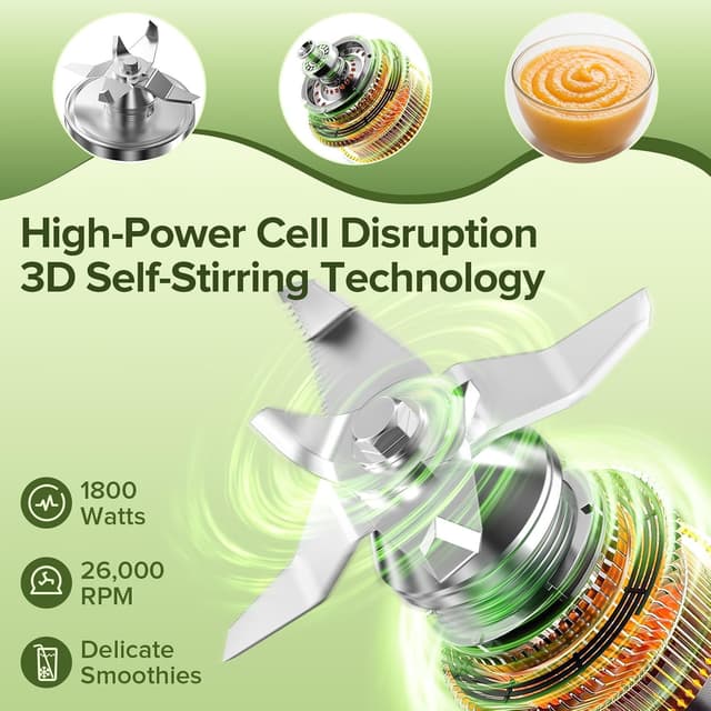 Thumbnail 5 de Blender for Smoothies 68 oz pitcher, 20 oz juicer 🥤