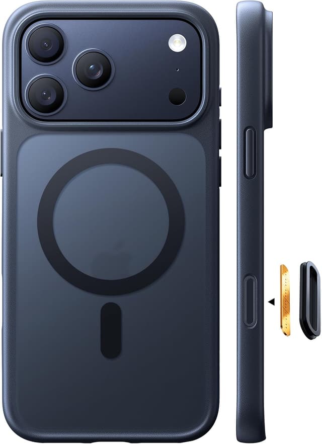 Detalle de TORRAS Guardian-Mag MagSafe Case for iPhone 17 Pro (Magnetic, Shockproof, Matte Black)