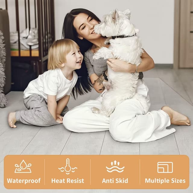 Detalle 2 de OstepDecor Office Chair Mat for Hardwood Floor, clear PVC desk chair protector (90 x 160 cm)