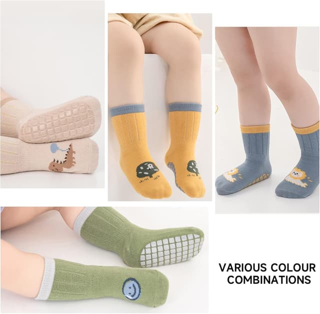 Thumbnail 6 de ZYUPHY calzini antiscivolo bambino in cotone 5 paia