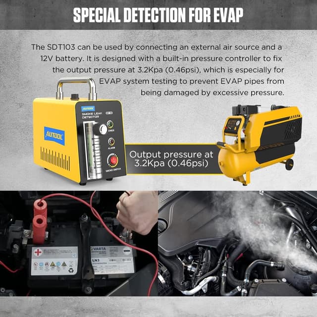 Thumbnail 3 de AUTOOL SDT103 Detector de humo 12V para coches