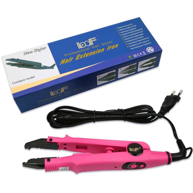 Detalle 2 de HAUSPROFI Profi Wärmezange für Haar-Extensions (Rosa) – zum Andrücken, Trennen und Ausrichten