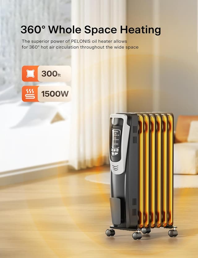 Detalle de PELONIS Radiator Heater 5-Setting Silent Heater