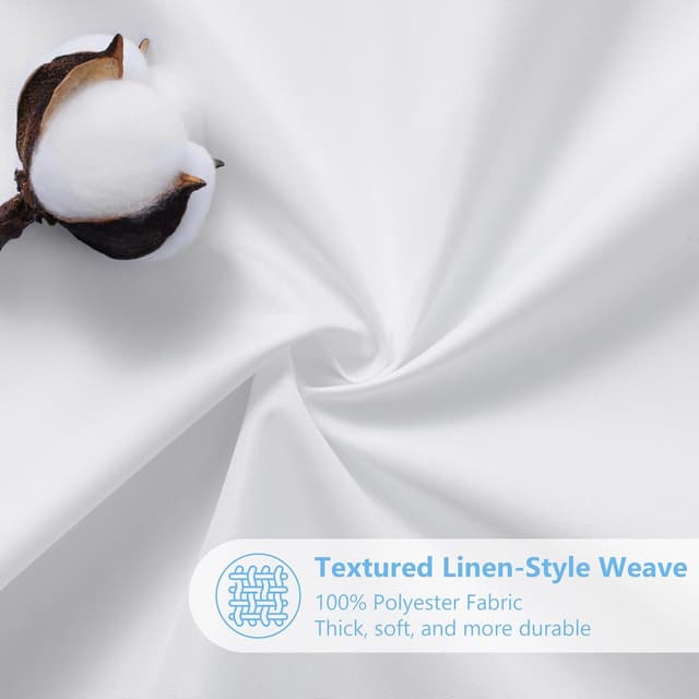 Thumbnail 1 de VANZAVANZU Waterproof Narrow Shower Curtain 92x182cm with metal hooks (white)