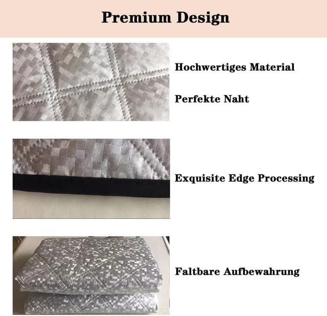 Thumbnail 6 de KEELYY Frontscheibenabdeckung (150 x 100 cm) – 4-lagiger Frost- und Sonnenschutz fürs Auto