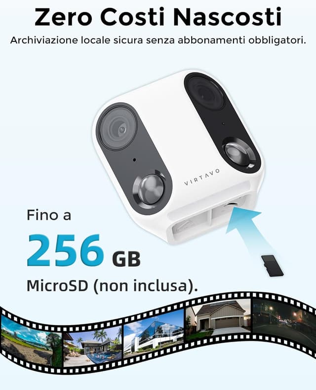 Detalle de VIRTAVO XM1 videocamera WiFi esterno 160°