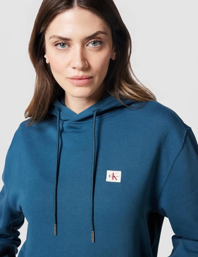 Detalle de Calvin Klein Men’s Terry Badge Hoodie