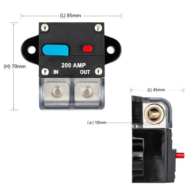 Thumbnail 2 de Motor Fuse Holders Inverter Circuit Breaker 200A