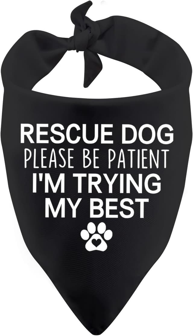 Imagen de Rescue Dog Bandana "Please Be Patient I'm Trying My Best" en OfertitasTOP