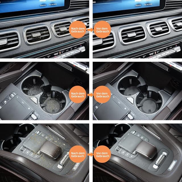 Detalle de ASFSKY Tastatur-Reinigungsgel (2 Stück) für Auto-Interieur, Computer & mehr – Orange
