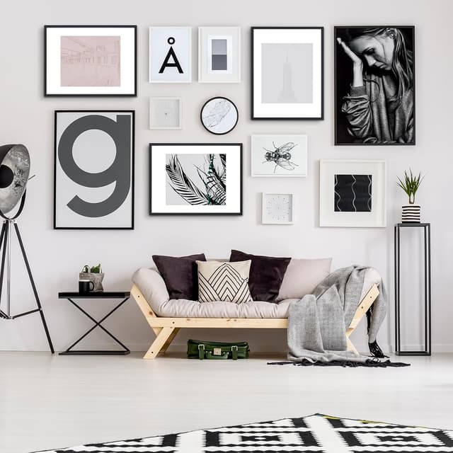 Detalle 2 de Walasis Bilderrahmen 30x40 cm Weiß (3er-Set) mit Acrylglas – Holzrahmen für Poster & Collagen