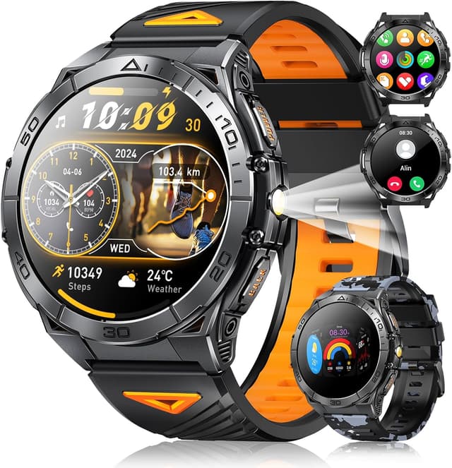 Thumbnail 6 de Montre connectée homme avec appels Bluetooth et écran HD 1,85" – étanche IP68, batterie 730 mAh