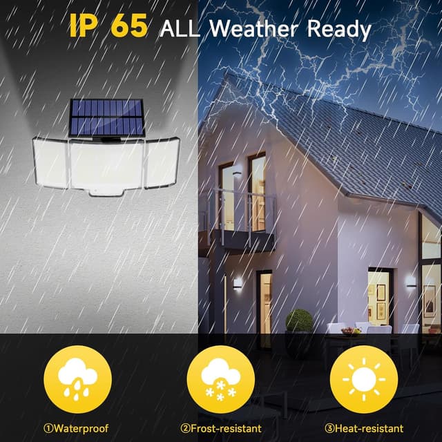 Thumbnail 4 de Solar Motion Sensor Security Light 348LED 2000LM