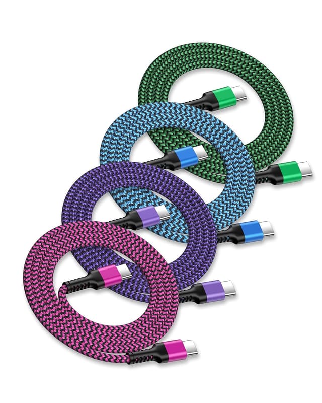 Detalle de USB-C fast charging cable 4-pack, 10ft