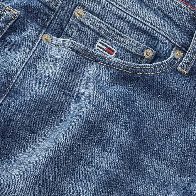 Detalle de Tommy Jeans Herren Jeans Ryan Slim Stretch mit 5 Taschen – bequemes Slim-Fit mit Elasthan