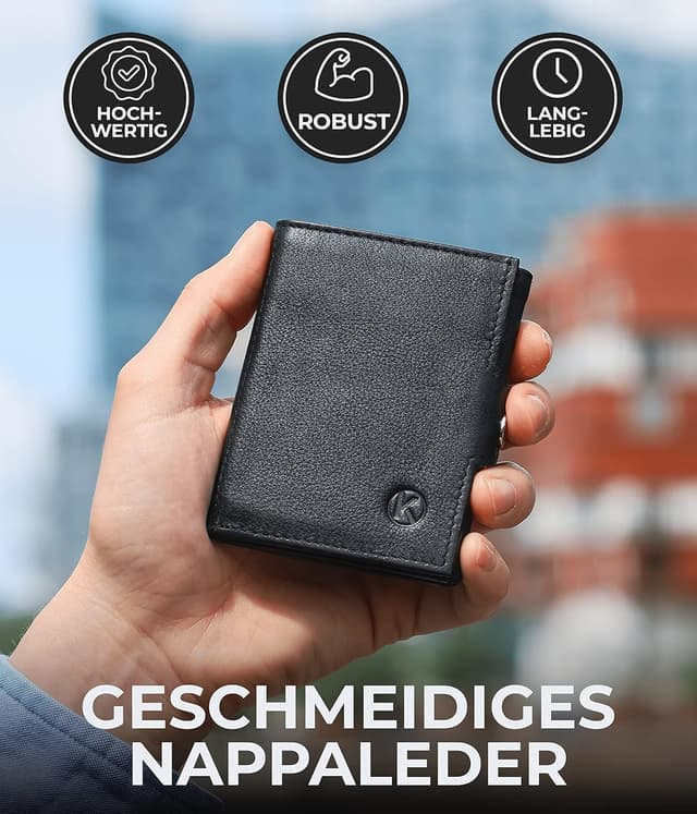 Detalle de KORUTA Slim Wallet mit RFID Schutz, 9,5 cm