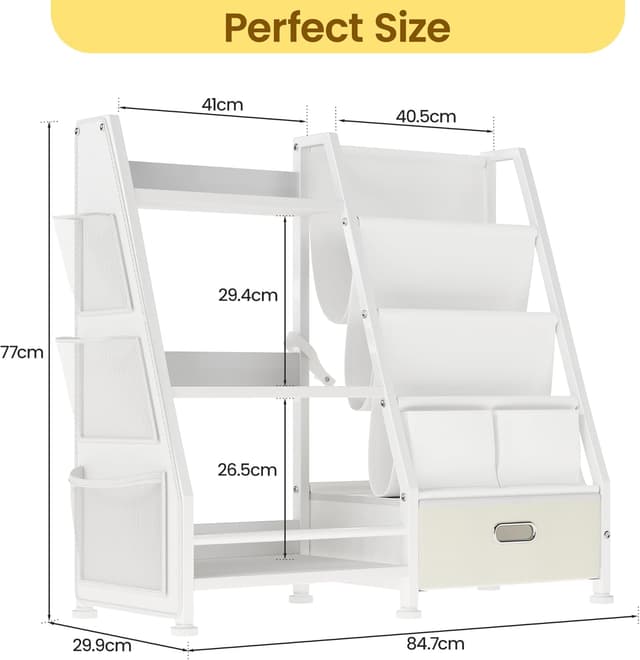 Detalle de GoTiling libreria scaffale portagiochi Montessori a 3 livelli con cassetto per bambini