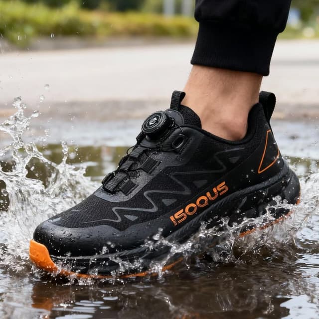 Detalle de Scarpe antinfortunistiche S3S uomo/donna impermeabili ESD con punta in acciaio e lacci rapidi