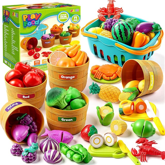Detalle de JOYIN Learning Toys Play Food Set for Toddlers 🎲