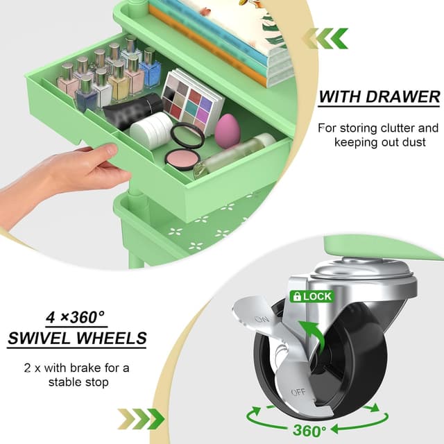 Detalle 2 de Yeabett 4-stöckiger Bastelwagen 4 Etagen 🚚