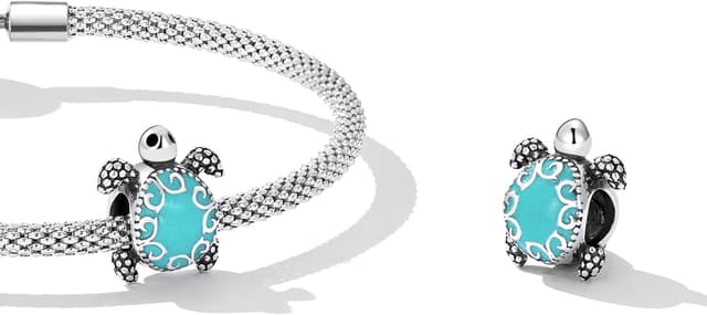 Detalle 2 de 925er Sterlingsilber Schildkröten Charms