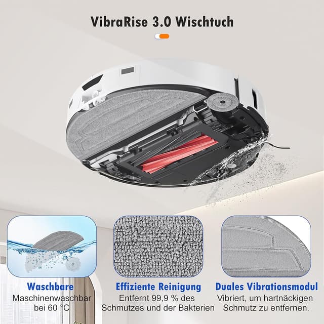 Detalle 1 de Alloytool 26-teiliges Zubehör-Set für Roborock S8 MaxV Ultra (Ersatzbürsten, Staubbeutel, Filter & Wischzubehör)