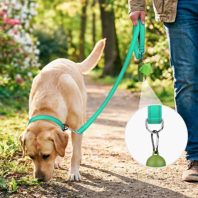 Detalle de Joytale Padded Handle Dog Lead (Double-Sided Reflective Nylon) with 360° Swivel Clasp