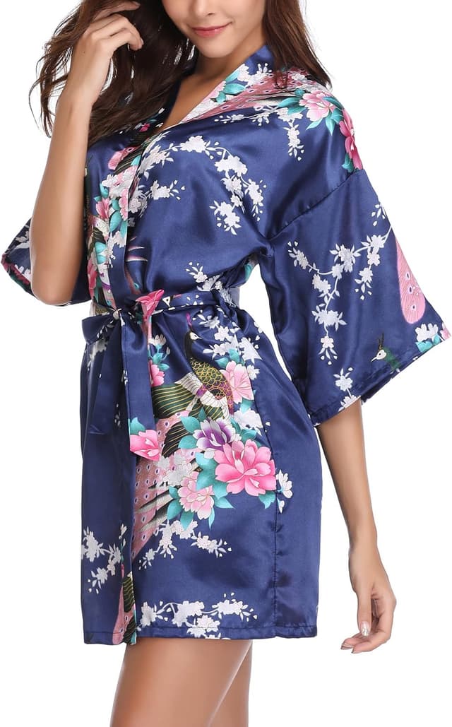 Thumbnail 2 de Vlazom Kimono Japonais Satin Mariage đ
