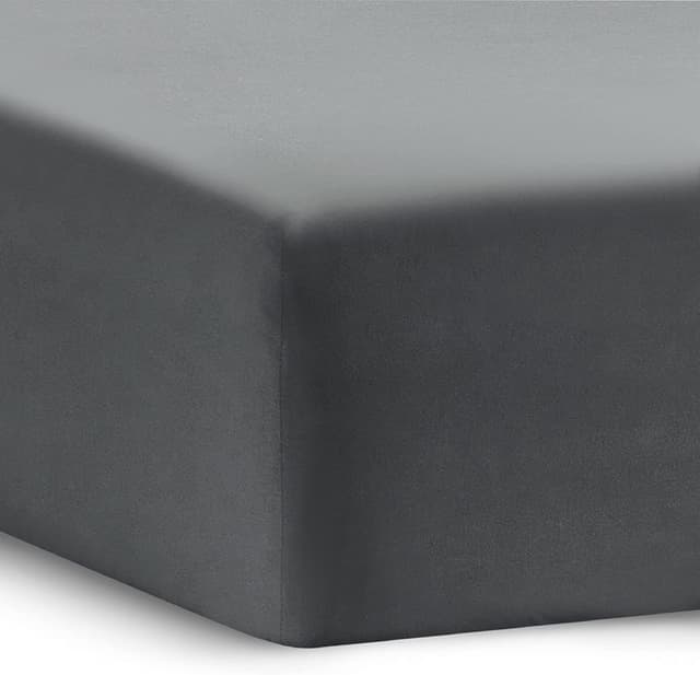 Detalle de Apex Furnishings Dark Grey Double Fitted Sheet (Extra Deep 16 Inch / 40cm pocket)