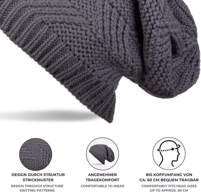 Thumbnail 4 de styleBREAKER Gorro Beanie clásico Unisex 25 cm