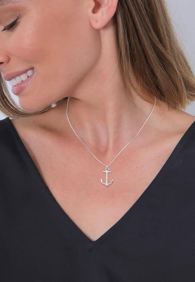 Thumbnail 4 de Elli DIAMONDS Halskette Silber 925 Damen Kette Anker Diamant 0,006ct