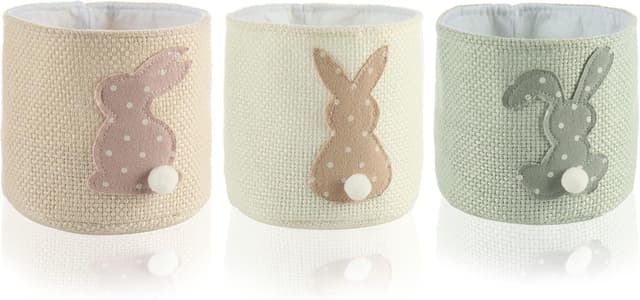 Detalle 2 de com-four 3X Jardinières de Pâques Ø 12 cm 🌷