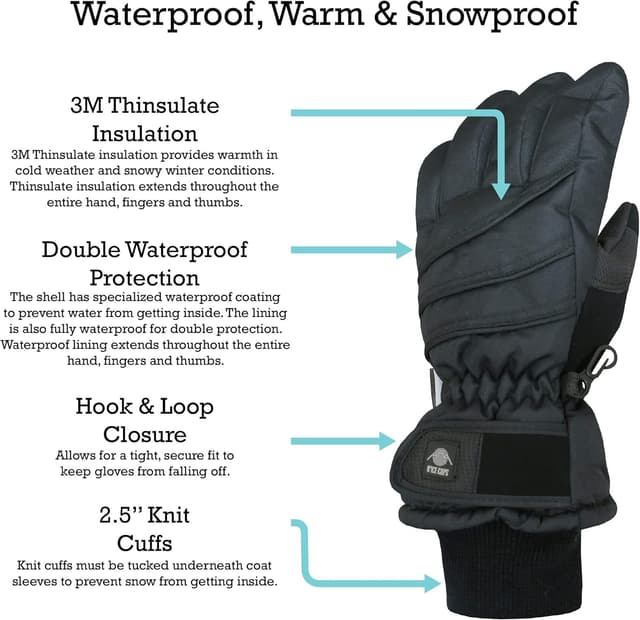 Thumbnail 2 de N'Ice Caps Kids Waterproof Thinsulate Gloves