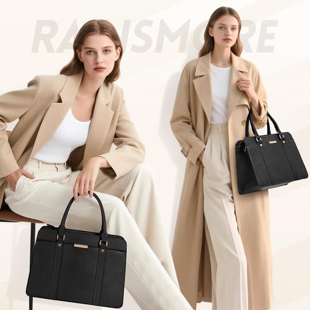 Detalle de RAINSMORE 3-Piece Handbag Set for Women: Top-Handle, Crossbody & Coin Purse