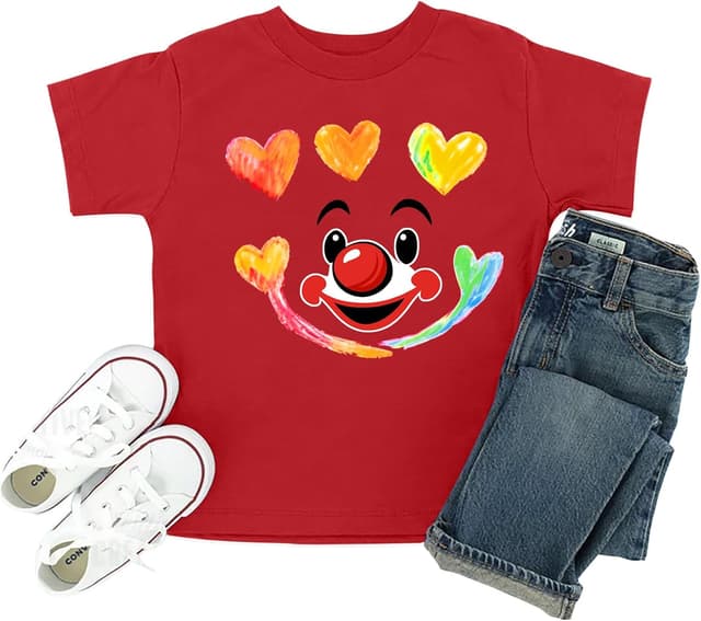 Detalle de tiorhooe Red Kids T-Shirt (Cute Animals) Short Sleeve Top for Ages 3–8